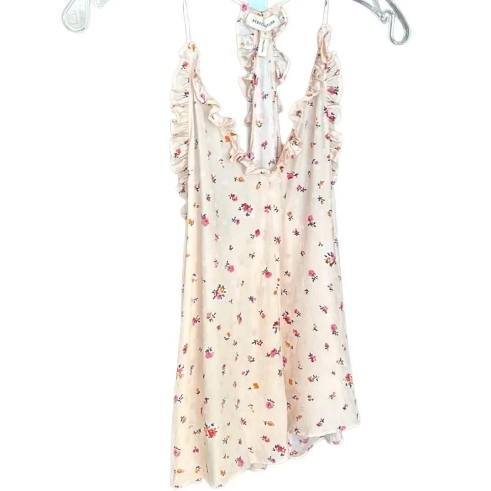 Rebecca Taylor, ‘Mia’ Floral Print Silk Ruffle Camisole In Ballet, Size 0, Pink - Picture 4 of 7
